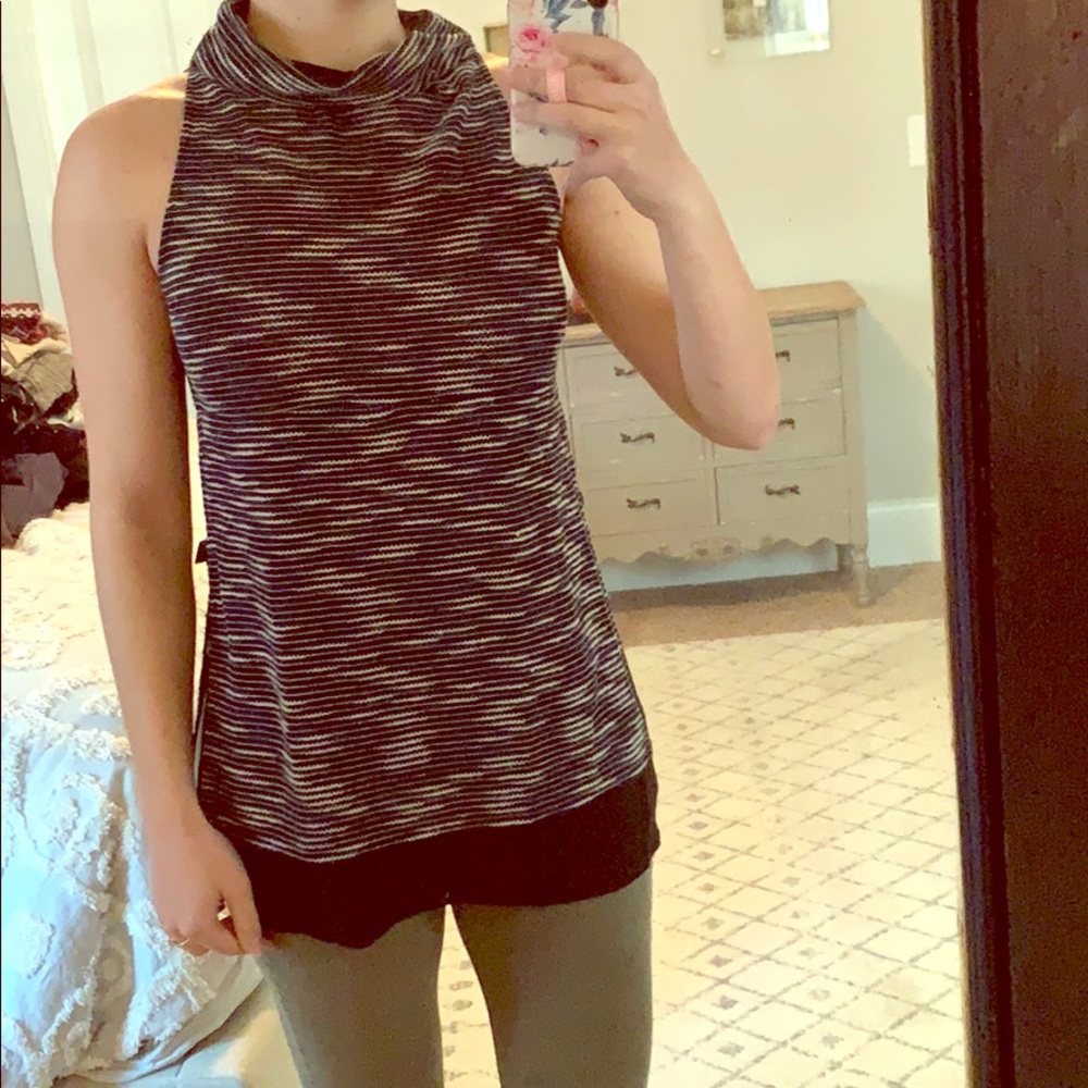Anthropologie Tunic with slit and cowl neck!